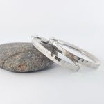 oval sterling silver hoops